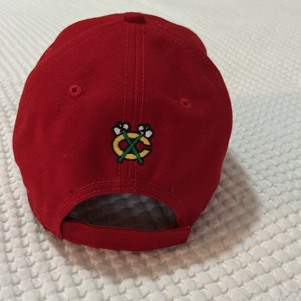 Blackhawks Hockey NHL Red New Era Adjustable Baseball Hat - Picture 5 of 10
